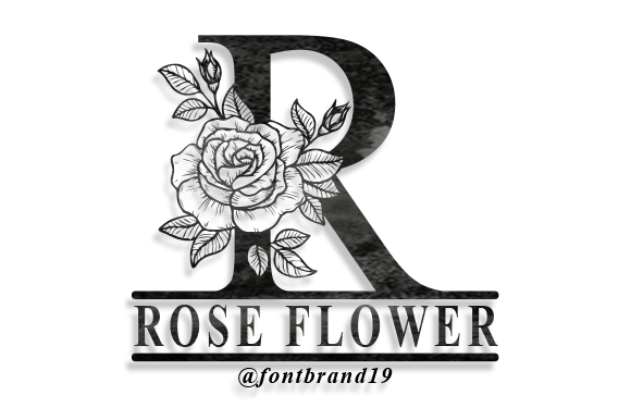 Elegant Floral Monogram Font for Wedding Invitations