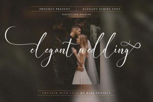 Elegant Wedding: A Stylish Script Font for Modern Designers
