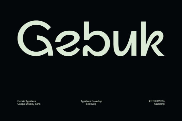 Gebuk: A Bold Display Font for Modern Design