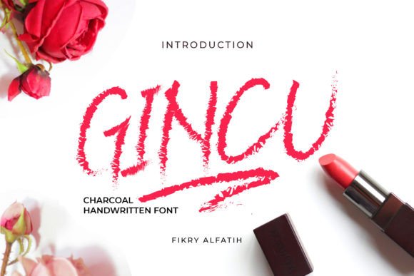 Gincu: A Bold Charcoal Handwritten Font for Powerful Designs