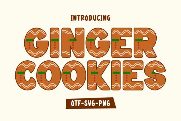 Ginger Cookies: A Festive Decorative Font for Creative Projects