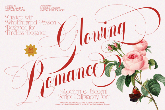 Glowing Romance: Elevate Your Design with Elegant Script