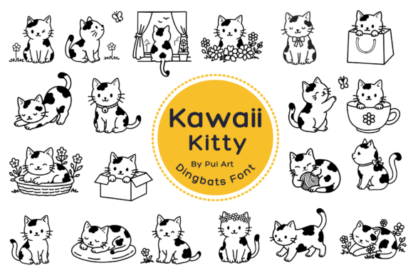 Kawaii Kitty Doodle: Adorable Cat Doodles for Crafters