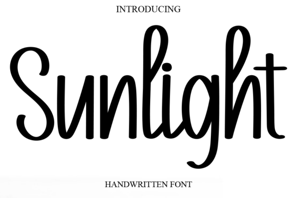 Sunlight: A Sweet Handwritten Font for Elegant Designs