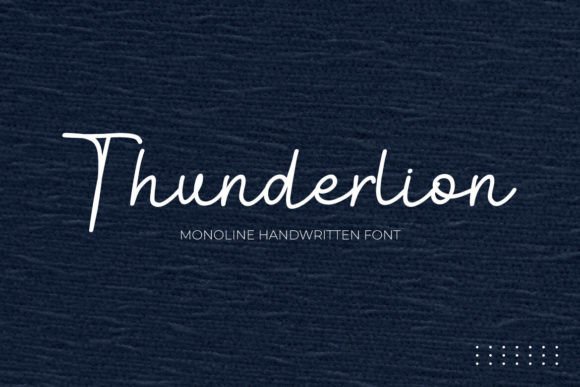Thunderlion: The Elegant Monoline Handwritten Font