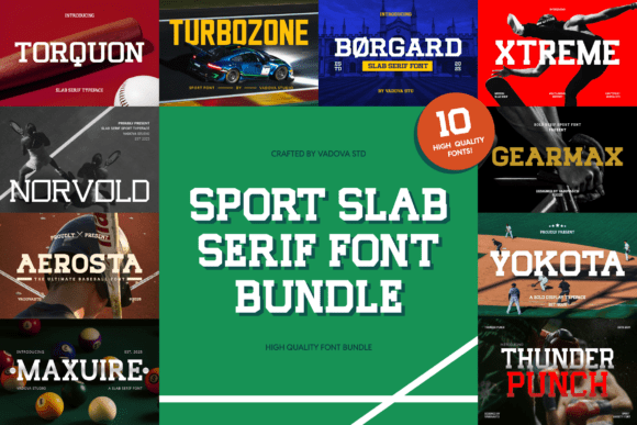 Unleash Dynamic Branding with the Sport Slab Serif Bundle