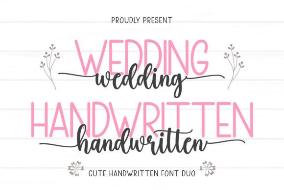 Wedding Handwritten: A Stylish Duo Font for Romantic Designs