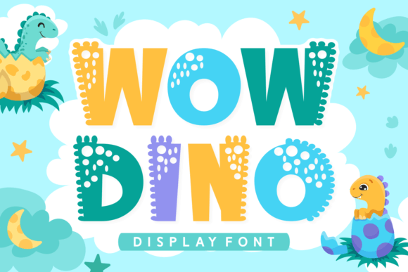 Wow Dino: A Playful Display Font for Creative Projects